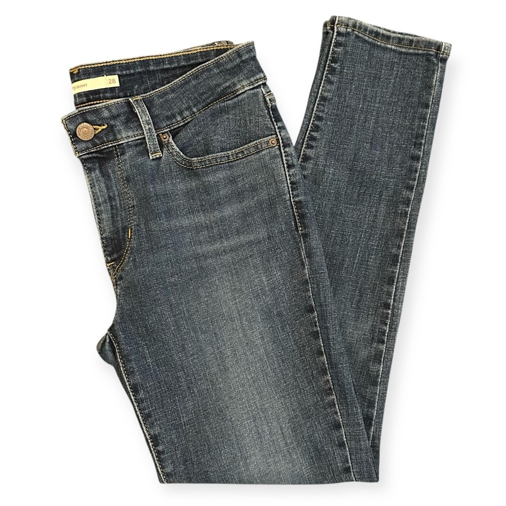 Levi's Strauss 711 Skinny Blue Jeans EUC